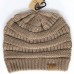  CC beanie Cable Knit Super Cute Beanie Thick Cap Hat Unisex Slouchy Ho  eb-40966964